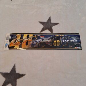 JIMMIE JOHNSON #48 LOWES 2006 WINCRAFT NASCAR‎ 3X12 BUMPER STICKER DECAL